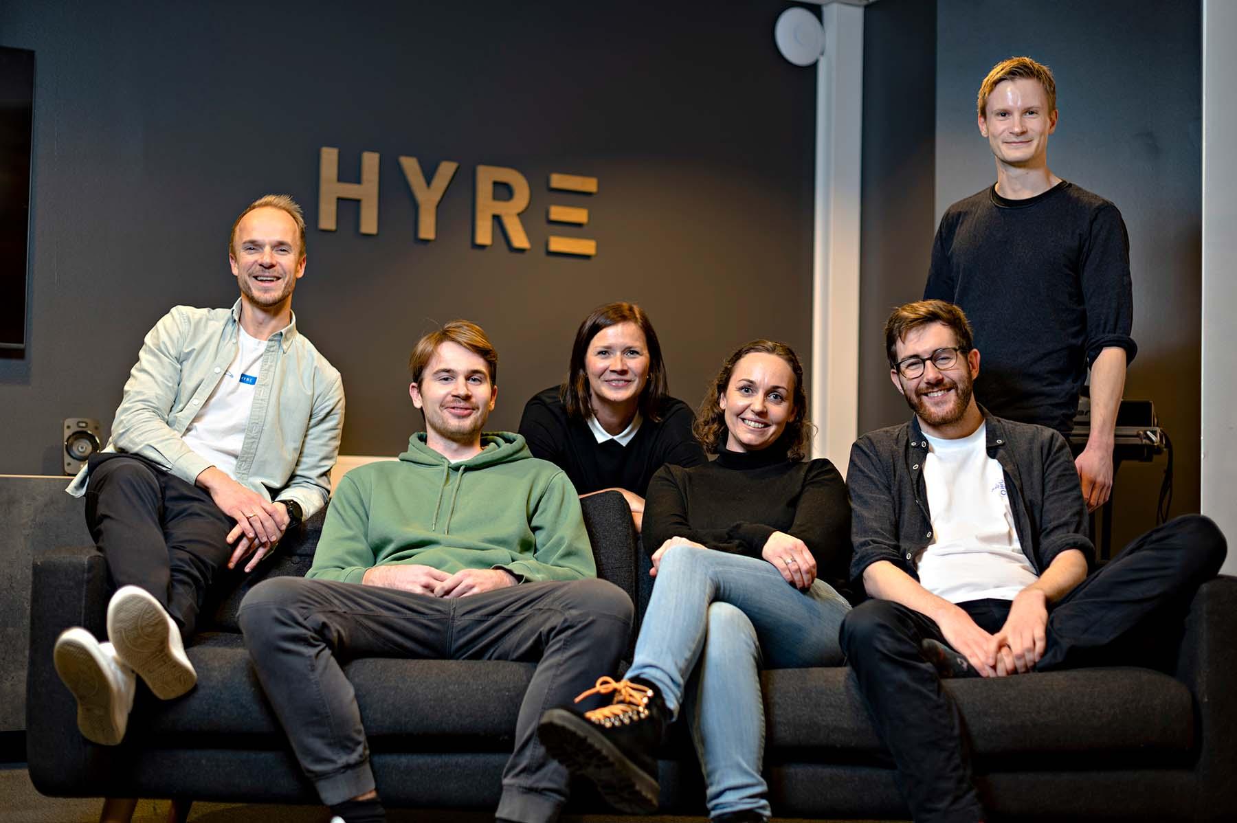 TEAM: Hyre-ansatte Christer Viksaas Grandal, Henrik Berg, Wenche Almén, Lise Wright, Ola Gjønnes og Magnus Olsen jobber hver dag for å gjøre det enklere for bedrifter å gå over til bildeling.