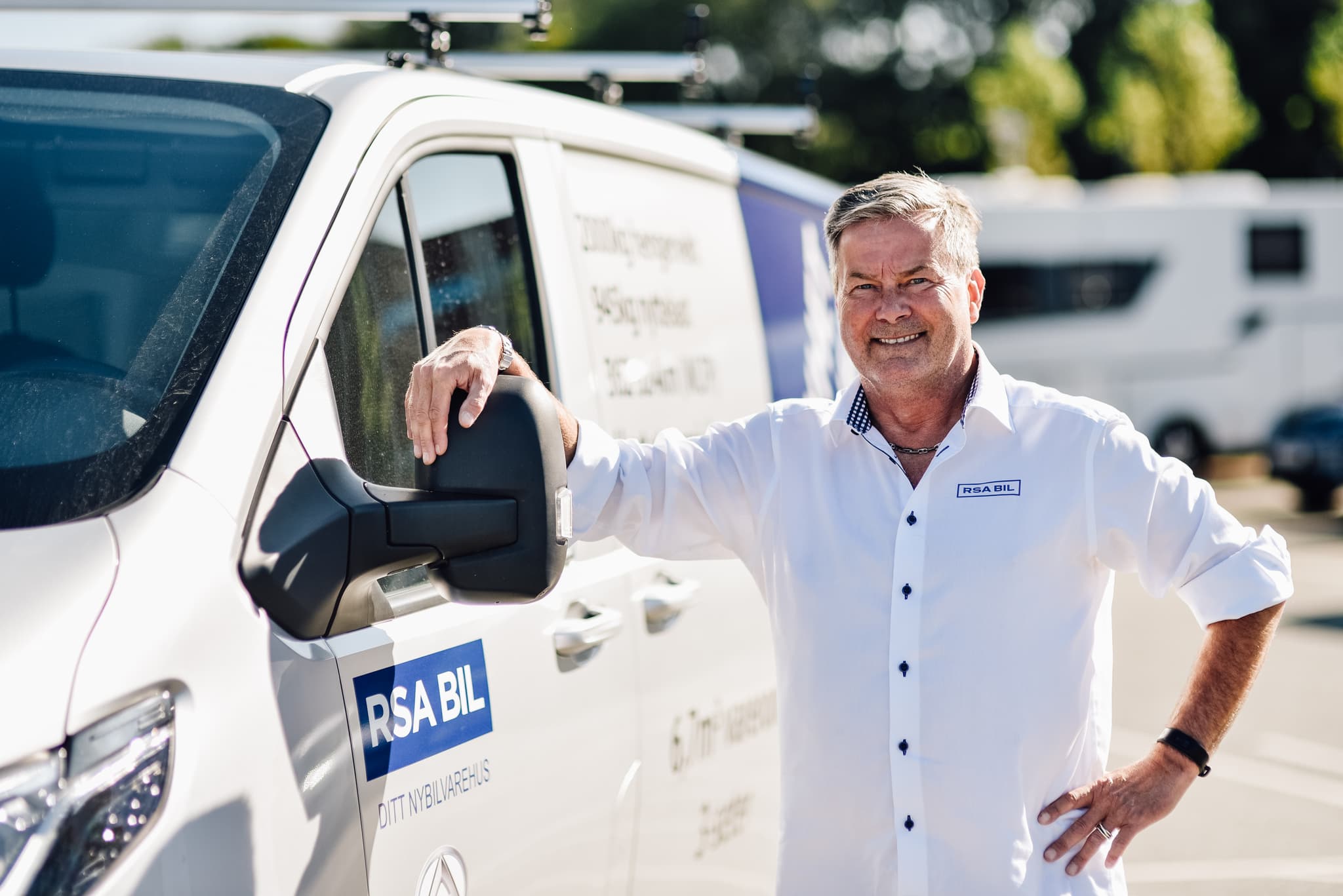 - Erstatningsbil 2.0 fra Hyre har vært en ubetinget suksess for oss, sier Paul-Magnar Wollstadmo i RSA Bil Forus.